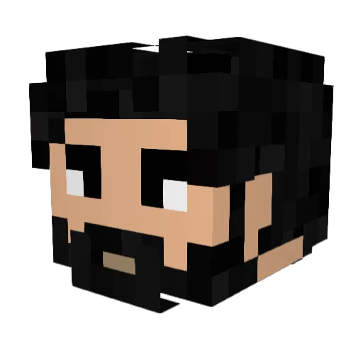 ChloePrice Minecraft avatar head, 3D render