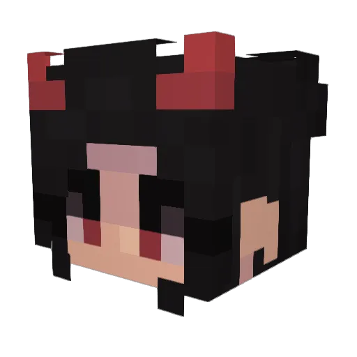ChloeTheCuteCat Minecraft avatar head, 3D render