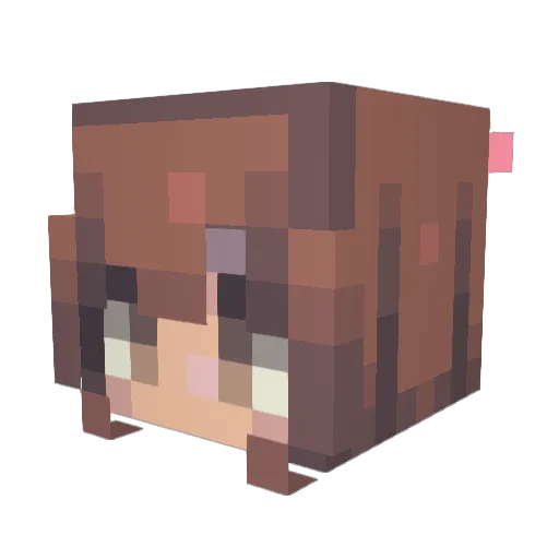 ChloeTheGoddess Minecraft avatar head, 3D render