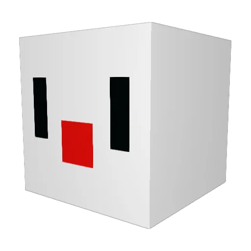 Chloedoom Minecraft avatar head, 3D render