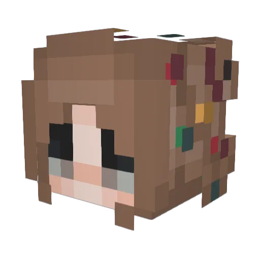 Chloee97 Minecraft avatar head, 3D render