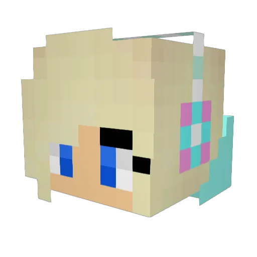 Chloekitty119 Minecraft avatar head, 3D render