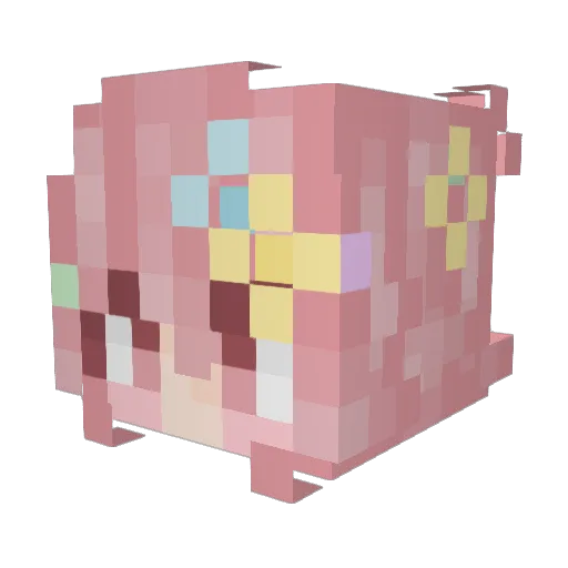 Chloelad Minecraft avatar head, 3D render
