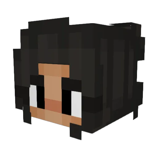 Chloelys Minecraft avatar head, 3D render
