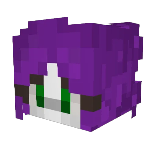 Chloem8 Minecraft avatar head, 3D render