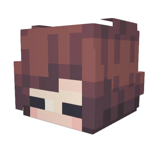 Chloeorange1 Minecraft avatar head, 3D render