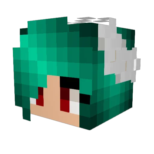Chloezea Minecraft avatar head, 3D render