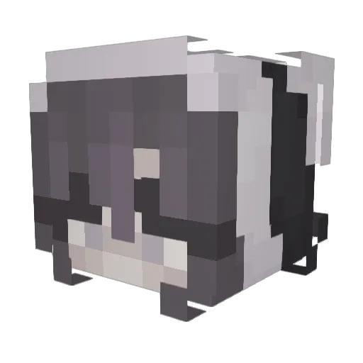 Chloica Minecraft avatar head, 3D render