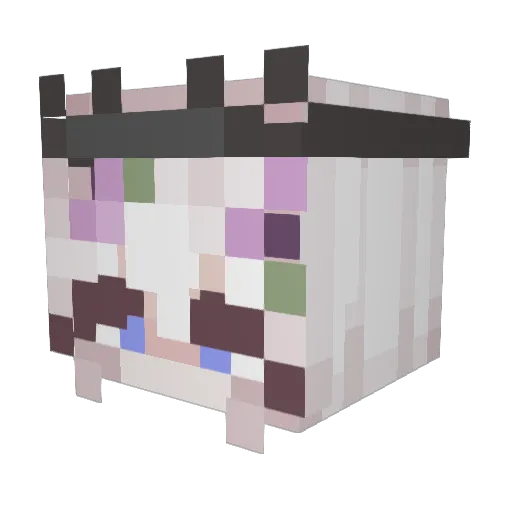 Chlomoe1 Minecraft avatar head, 3D render