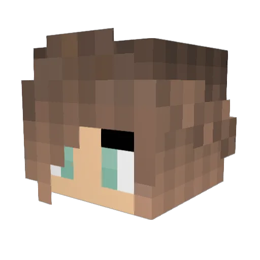 Chlopeep Minecraft avatar head, 3D render