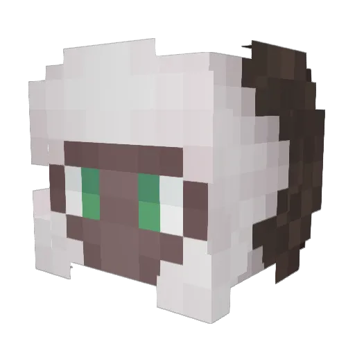 Chloramine Minecraft avatar head, 3D render