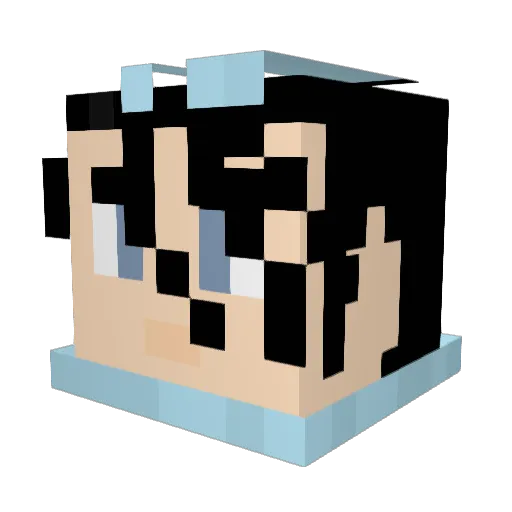 Chlorophytum7 Minecraft avatar head, 3D render