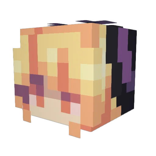 Chloroten Minecraft avatar head, 3D render