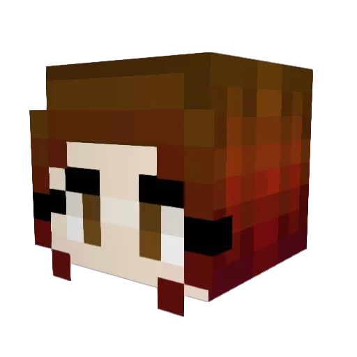 Chlowwwwe Minecraft avatar head, 3D render