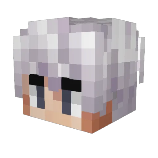 Chloys Minecraft avatar head, 3D render