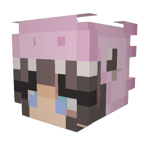 Chlxe21 Minecraft avatar head, 3D render