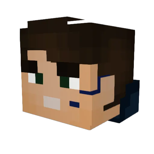Chmiho Minecraft avatar head, 3D render