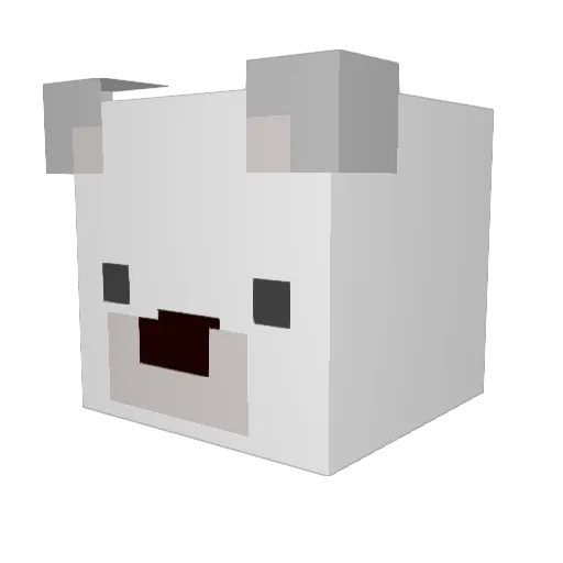 Chmuromir Minecraft avatar head, 3D render