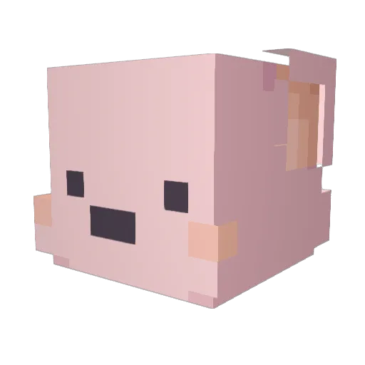 ChoOhm Minecraft avatar head, 3D render