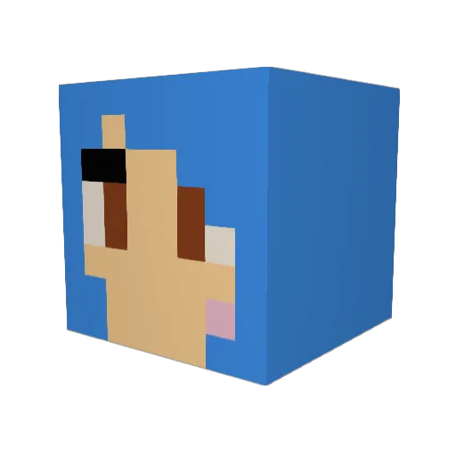 ChoTheFlash Minecraft avatar head, 3D render