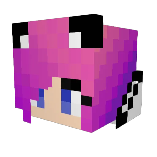 ChoaSulbing Minecraft avatar head, 3D render