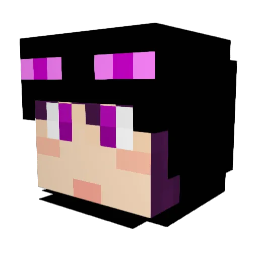 Choa_S Minecraft avatar head, 3D render