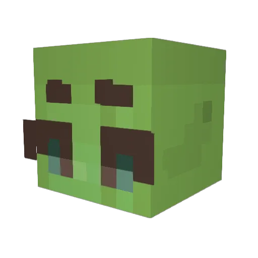 Choaper Minecraft avatar head, 3D render