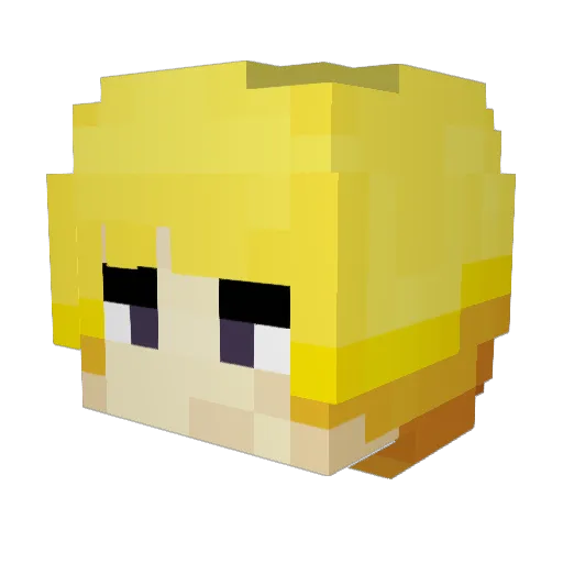 ChoasBoy Minecraft avatar head, 3D render