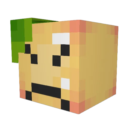 Chobaps86 Minecraft avatar head, 3D render