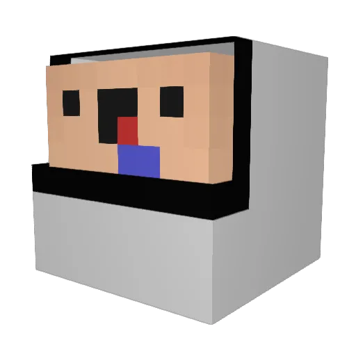 Chobi_GM_03 Minecraft avatar head, 3D render