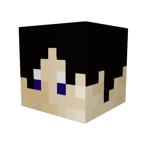 Chobiuz Minecraft avatar head, 3D render
