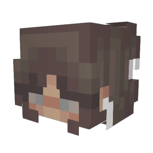 ChocChick Minecraft avatar head, 3D render