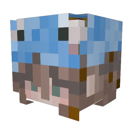 ChocaMocha15 Minecraft avatar head, 3D render