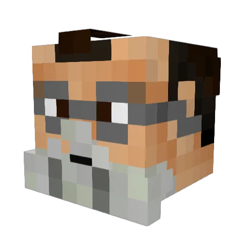 Choche23 Minecraft avatar head, 3D render