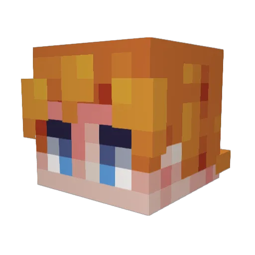 Chochegod Minecraft avatar head, 3D render