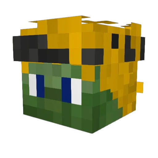Chocking Minecraft avatar head, 3D render