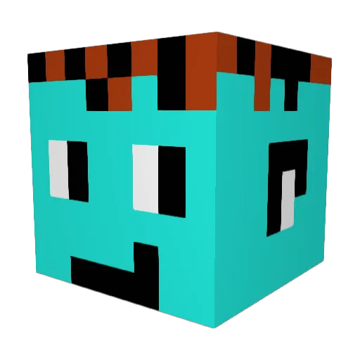 Chockos Minecraft avatar head, 3D render