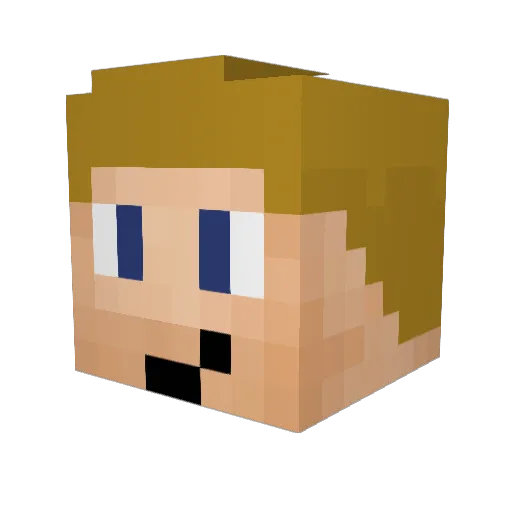 Chockzockt Minecraft avatar head, 3D render