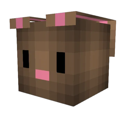 Choclatebunny Minecraft avatar head, 3D render