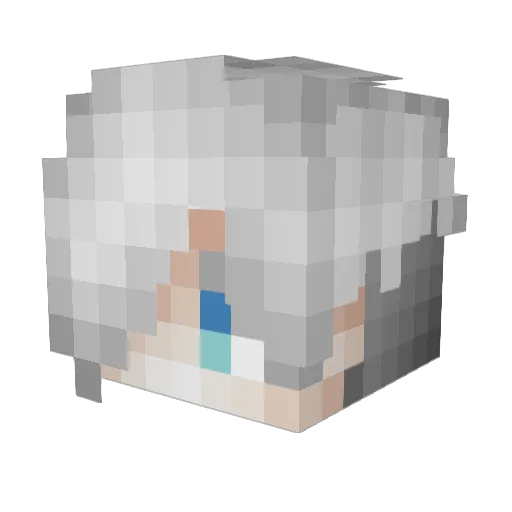 Choco0115 Minecraft avatar head, 3D render