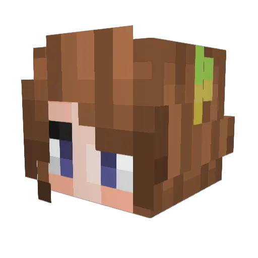 ChocoBear04 Minecraft avatar head, 3D render