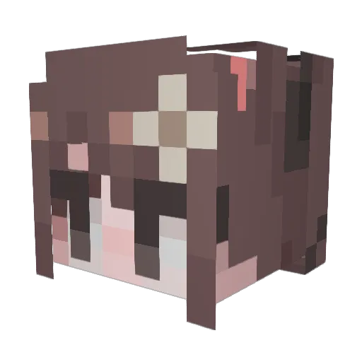 ChocoCat1999 Minecraft avatar head, 3D render
