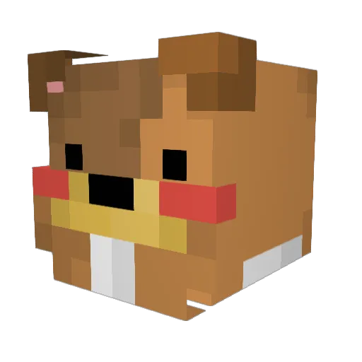 ChocoChan Minecraft avatar head, 3D render