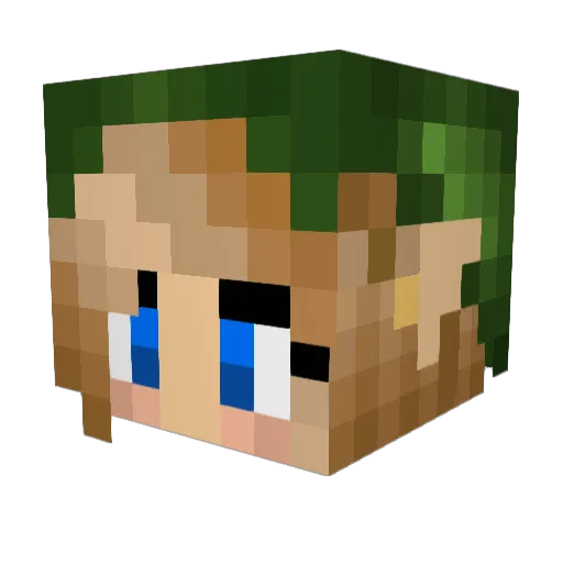 ChocoChipp Minecraft avatar head, 3D render
