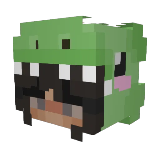 ChocoCocoa Minecraft avatar head, 3D render