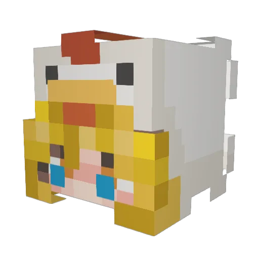 ChocoCorine Minecraft avatar head, 3D render