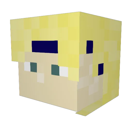 ChocoCouki Minecraft avatar head, 3D render