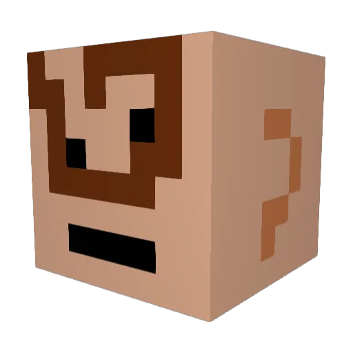 ChocoEthan Minecraft avatar head, 3D render