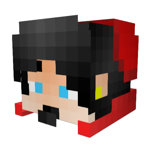 ChocoHell Minecraft avatar head, 3D render