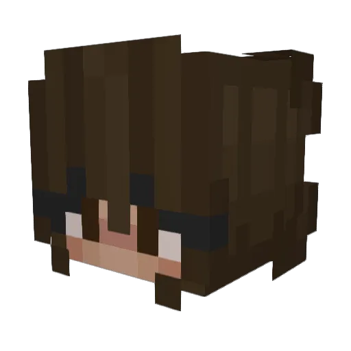 ChocoMILK077 Minecraft avatar head, 3D render